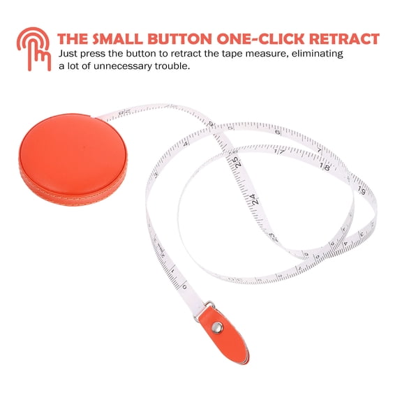 DECORNIJIA 1Pcs Round Tape Measure for Clothes Measurements with Double-sided Scale Measuring Tool