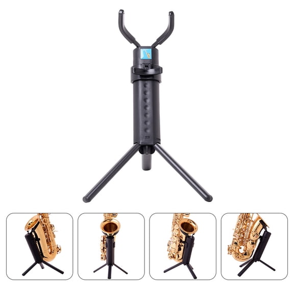DECORNIJIA Alto Sax Bracket Metal Foldable Black Simple 1Pcs