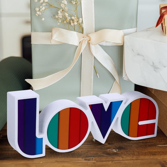 DECORNIJIA 1Set Multi-Colored Romantic Design LED Letter Lamp for Valentine Decorations Indoor 35.50X13.50X4.00CM