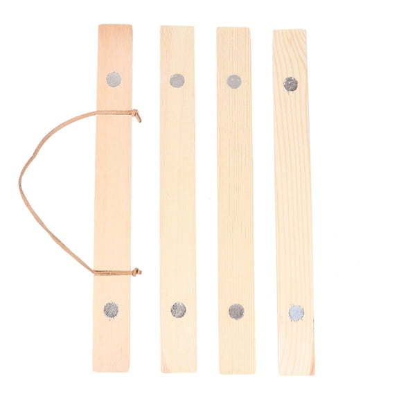 DECORNIJIA 1Set Scroll Hanging Frame for Posters and Prints in Yellow Color Wooden Magnetic Design