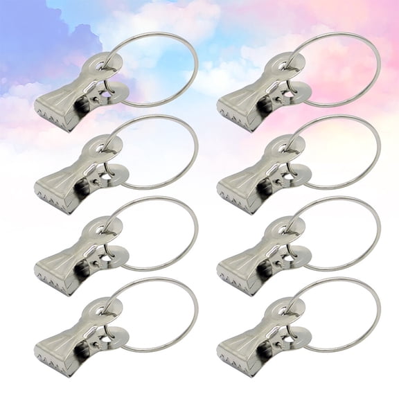 DECORNIJIA 20pcs Circular Curtain Clip Rings for Home Use in Indoor Settings