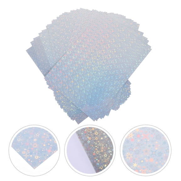 DECORNIJIA Holographic Transparent PVC 24 Sheets 11.7X8.3in