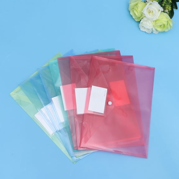 DECORNIJIA 25pcs Office Storage Clear Document Holder PVC Folders for Home Use