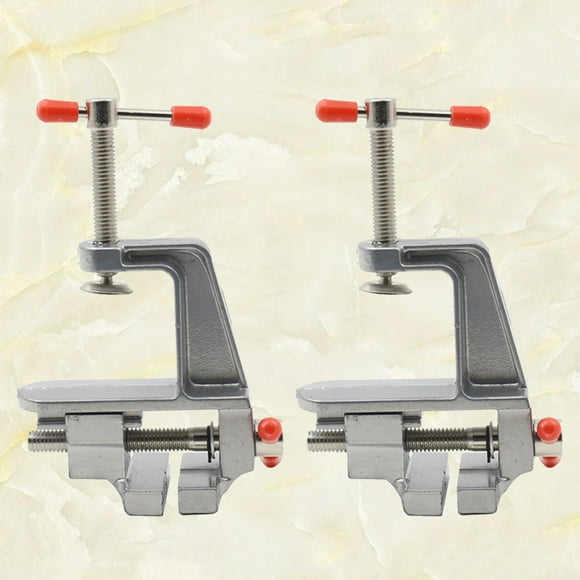 DECORNIJIA 2Set Bench Vise Table Jaw Steel Material for Model Building Enthusiasts