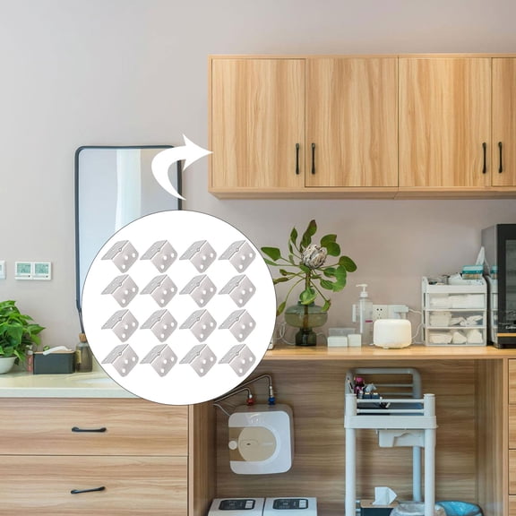 DECORNIJIA 50Pcs Heavy Duty Floating Shelf Bracket for Screens Silver L Shaped