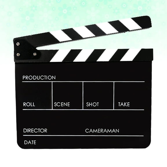 DECORNIJIA Black Acrylic Board for Film Fun with and White Back Ideal for Role Play 14.5x9.8 Inches