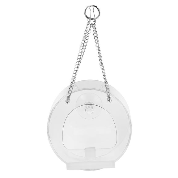 DECORNIJIA Cylinder Bird Feeder Round Acrylic for Birds 1Pcs