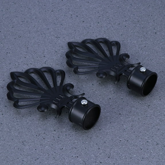 DECORNIJIA End Caps For Curtain Rods 1 Pair Style 6063 Aluminum Material Decorative