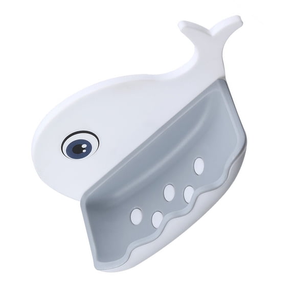 DECORNIJIA Modern Wall Hanging Soap Holder Draining Soap Box For Shower Adorable Whale Dish