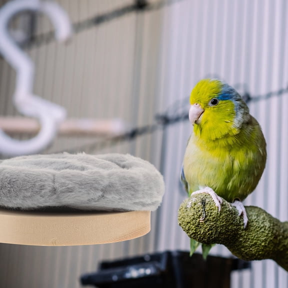 DECORNIJIA Rectangular Bird Cage Platform Perch, Wood Fleece Resting Shelf, Assorted Color, 1 Set, Parakeet Cage Supply Accessory