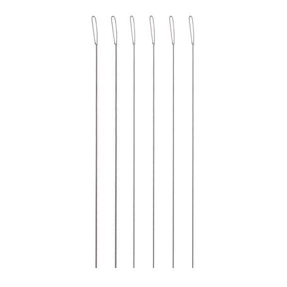 DECORNIJIA Silver Iron Stitching Needles Sewing and Crafting Projects Great for Jewelry Making and Beading 6Pcs