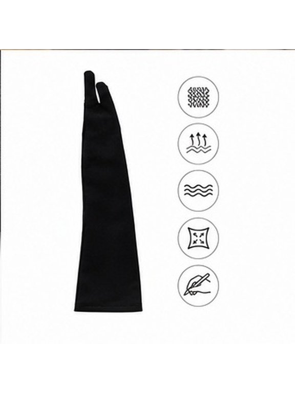 Two-finger Drawing Glove Polyester for Artists and Designers , Black M