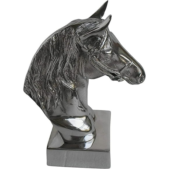 DECORVOID Metal Horse Head Statue Elegant Horse Statue Unique Figurine Horse Head Statue A Excellent Item for Home | Office | Restaurant Decorations