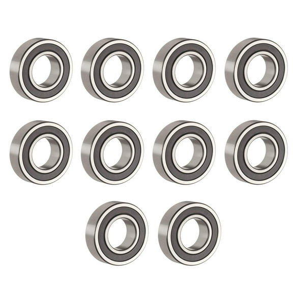 DEEG 10 PACK R12-2RS Bearings, 3/4 x 1-5/8 x 7/16 Inch Ball Bearing, High Speed Pre Lubricated, Double Sealed Bearings for Motor, Mini Bike, Wheels, Pool Pumps