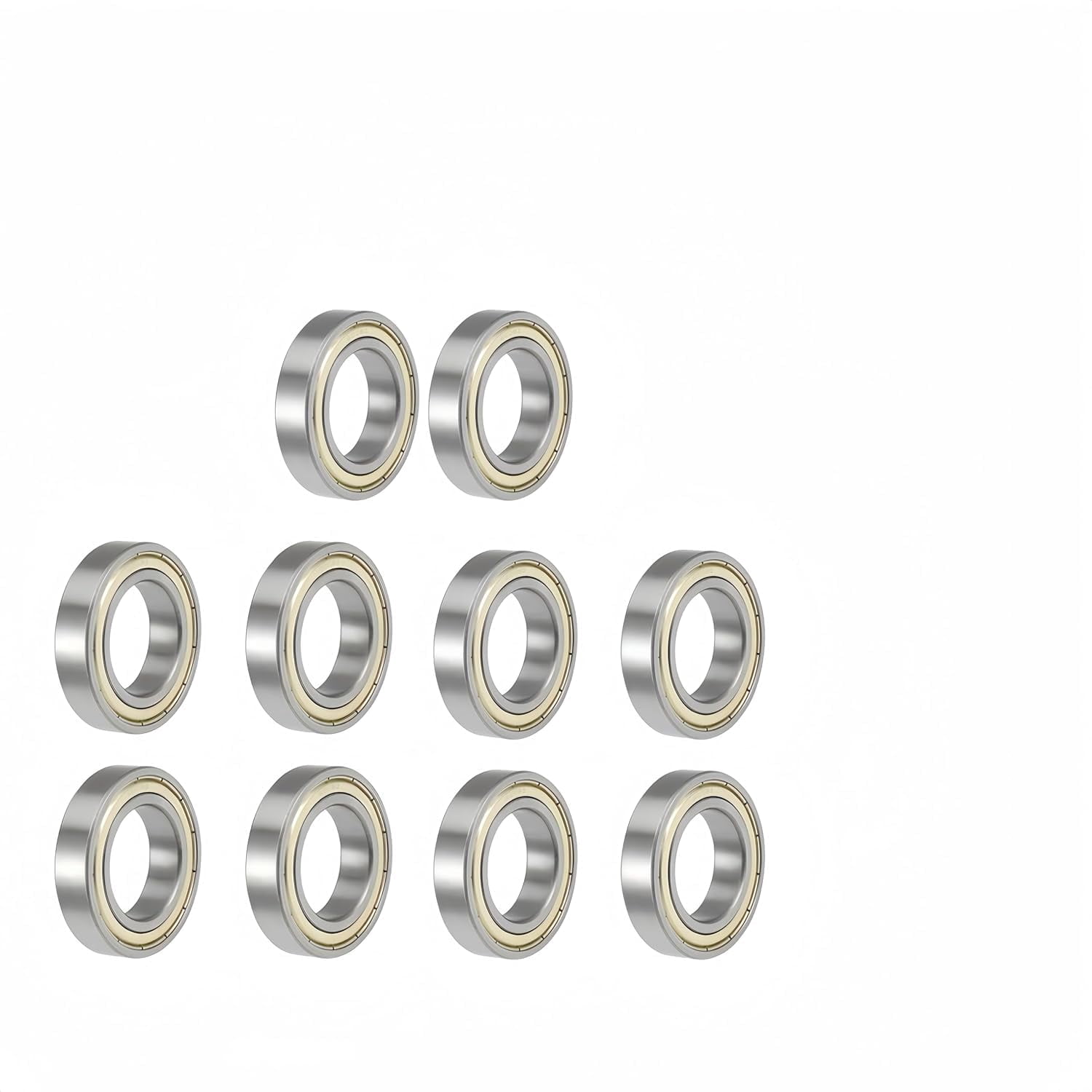 DEEG 10 PCS 6008ZZ Deep Groove Ball Bearings Z2 40mm X 68mm X 15mm Double Shielded Carbon Steel Bearing