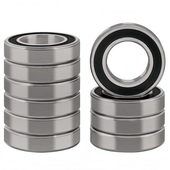 DEEG 10 Pcs 6007-2RS Double Rubber Seal Bearings 35x62x14mm, Pre-Lubricated and Stable Performance, Deep Groove Ball Bearings