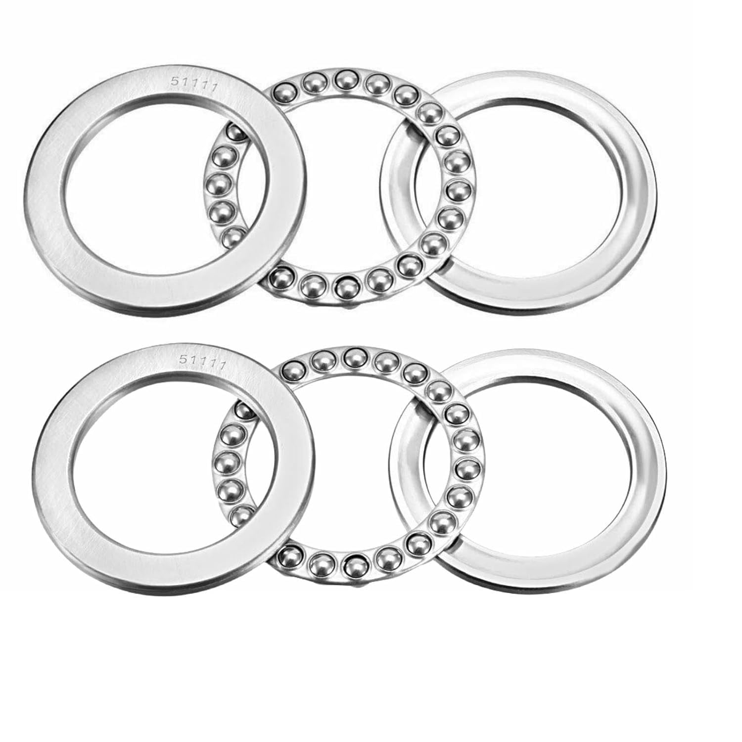 DEEG 2 PCS 51111 Thrust Ball Bearings 55mm x 78mm x 16mm Chrome Steel Single Row Roller Ball Bearing…