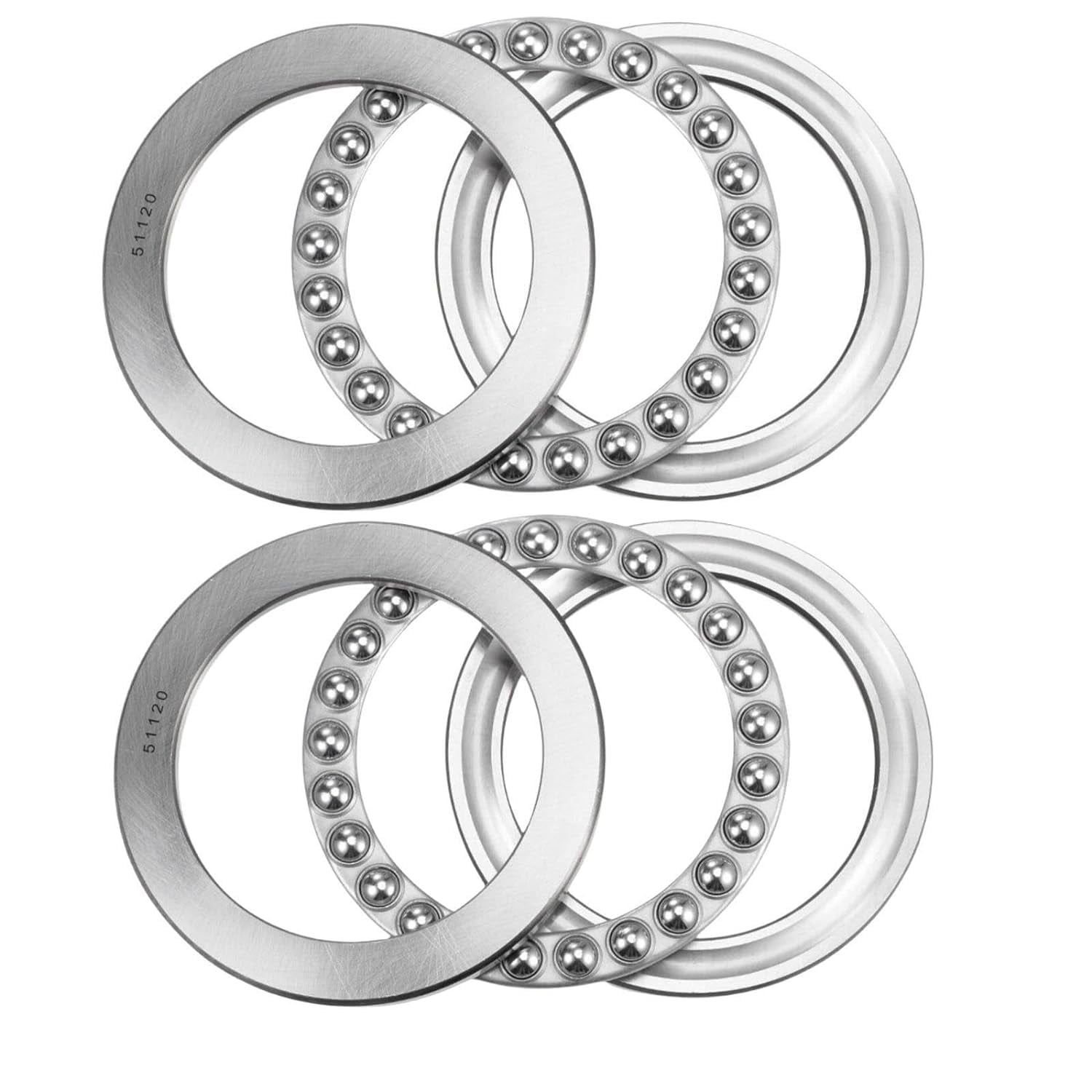 DEEG 2 PCS 51120 Thrust Ball Bearings 100mm x 135mm x 25mm Single Direction Chrome Steel Bearing…