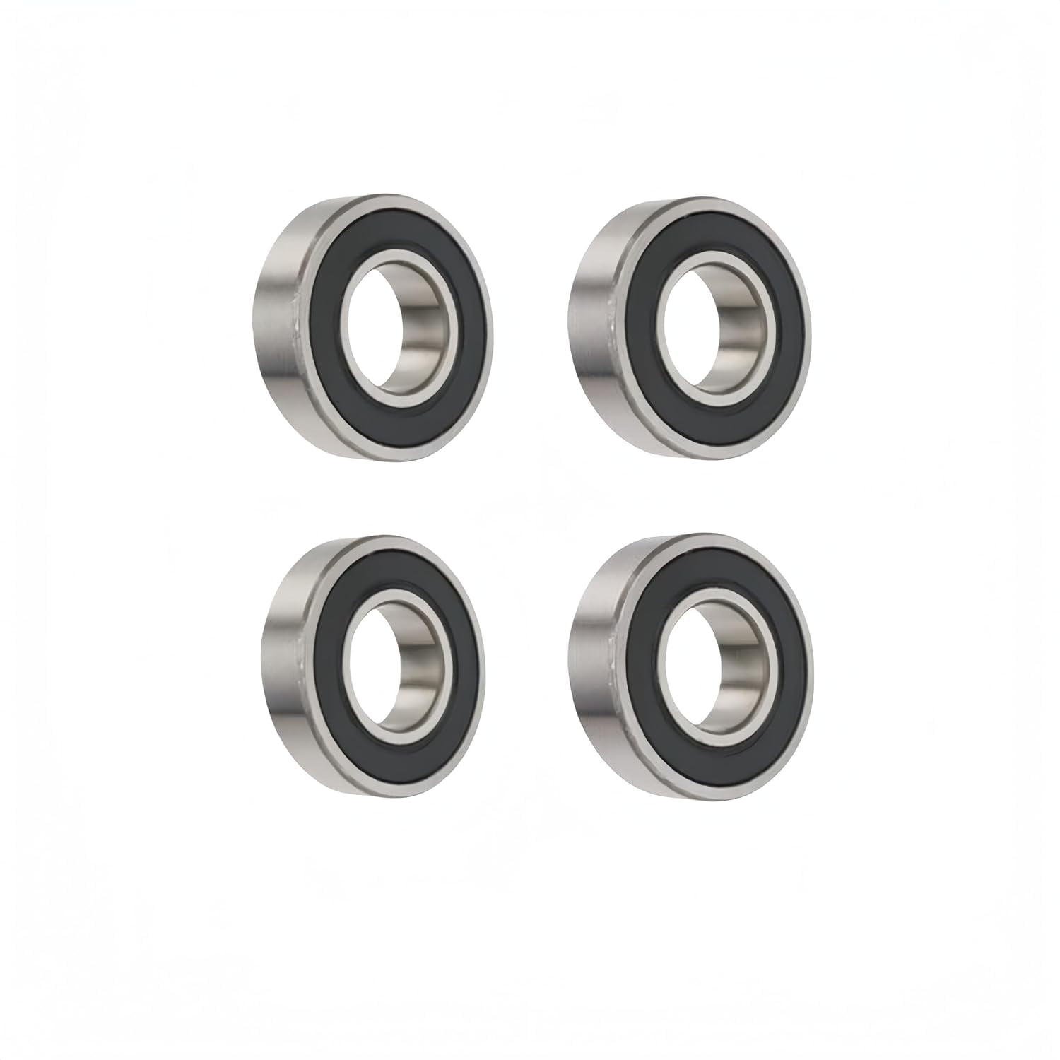 DEEG 4 Pack R22-2RS Double Rubber Seal Bearings 1-3/8" x 2-1/2" x 9/16", Pre-Lubricated, Deep Groove Ball Bearings