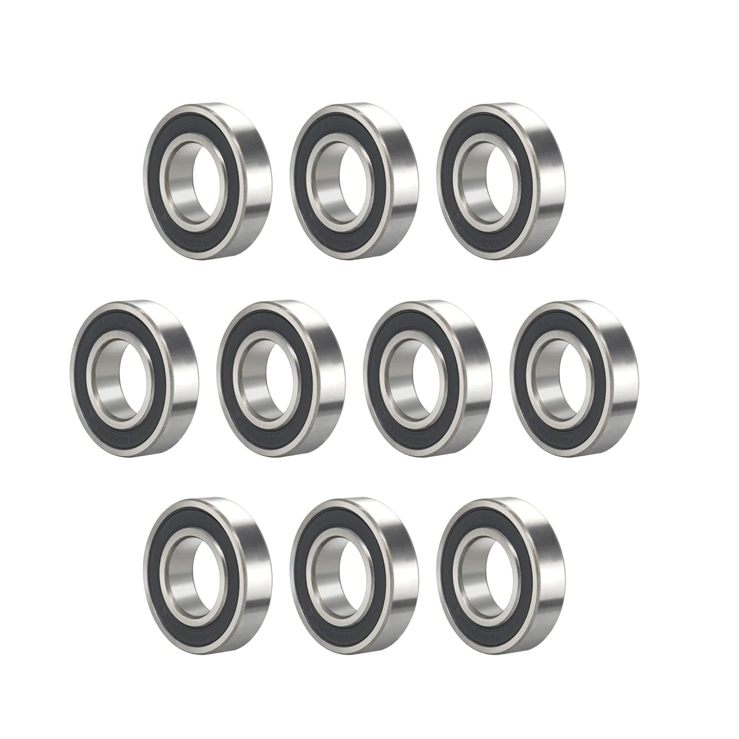 DEEG 6906-2RS 30x47x9mm Deep Groove Ball Bearing Double Rubber Seal Bearings Pre-Lubricated 10 Pcs…