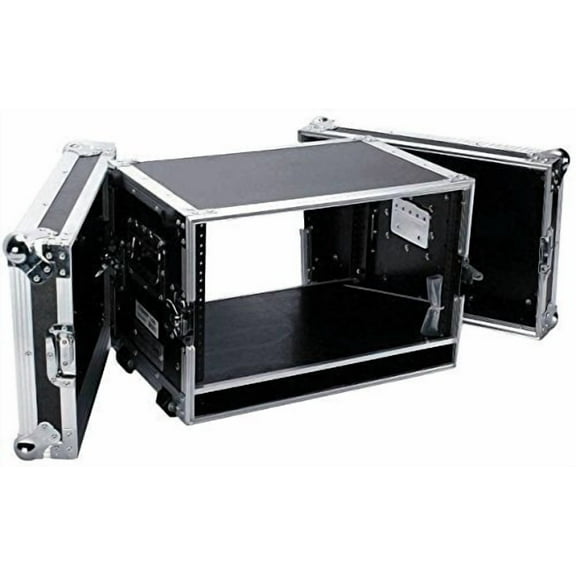 DEEJAYLED 6U Space DJ Rack W Handle & TBH6UEDHW