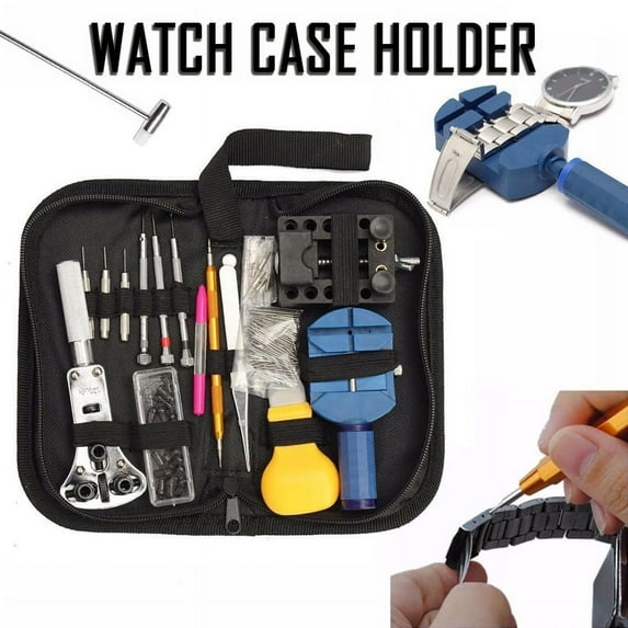 DEELLEEO 147 in 1 Watch Repair Kit Professional Screwdriver Spring Bar Tool Set, Watch Adjustment with Spring Bar Tool Kit- Watch Band Link Pin Tool Set with Carrying Case (Watch Repair Set -1)
