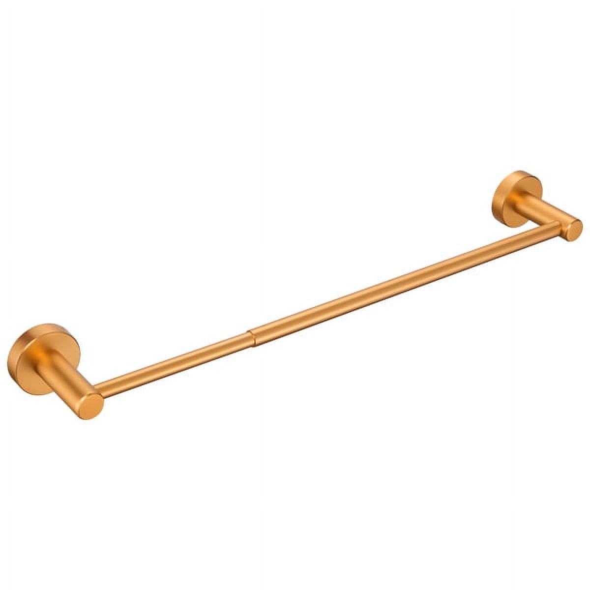 DEELLEEO 16 27 Inch Adjustable Expandable Towel Bar for Bathroom Kitchen Thick Space Aluminum Wall Mount Brushed Gold Walmart
