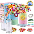 thumbnail image 1 of DEELLEEO 2PCS Flower Craft Kit for Kids, Colorful Button & Felt Flowers, Vase Art Toy & Craft Project for Boys and Girls, Fun Party Favors & DIY Activity Gift Ages 4-9 Years Old, 1 of 6
