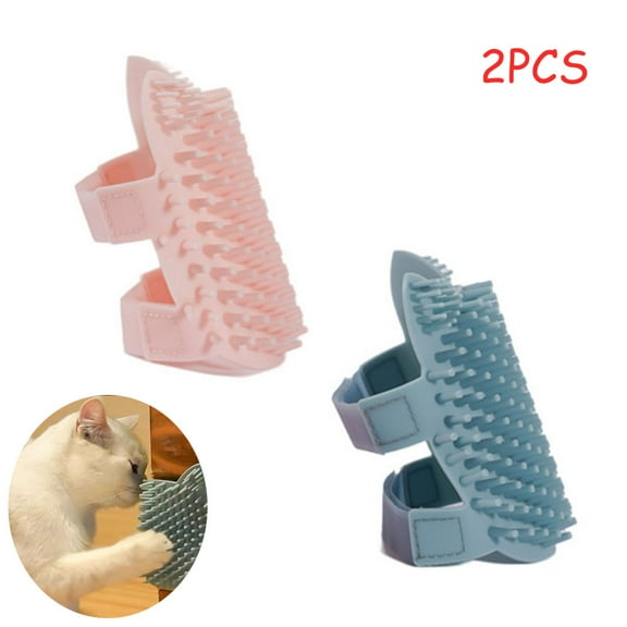 DEELLEEO 2Pack Cat Corner Face Scratcher Cat Self Groomer Wall Mount Self Grooming Brush Massage Comb for Long & Short Fur Kitten Cats