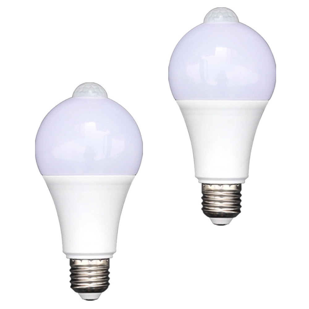DEELLEEO 2Pcs LED Motion Sensor Light Bulbs Infrared Motion Light Bulbs