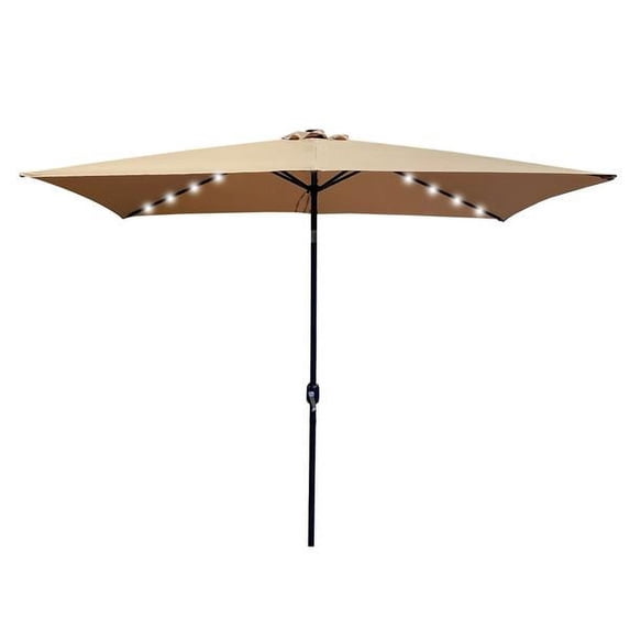 DEELLEEO 2x3m Lamp Irregular Garden Umbrella Top Color (Base Not Included)