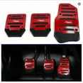 thumbnail image 1 of DEELLEEO 3 Pcs Nonslip Pedal Foot Brake Accelerator Cover Set for Car Auto Vehicle MT Aluminium For Manual Transmission Car, 1 of 5