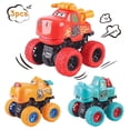 thumbnail image 1 of DEELLEEO 3PCS Animal Inertia Double Side Stunt Car, Drive Off-Road Model Car, Anti-Collision Vehicle Flips Stunt Toy Car Gift, 1 of 8