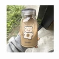 thumbnail image 1 of DEELLEEO 450ml Cute Water Bottles Cartoon Bear Kawaii Water Bottle Portable Milk Juice Glass Water Cup for Girls, BPA Free, Leakproof(White Bear), 1 of 2