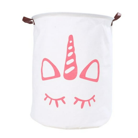 DEELLEEO Enchanting Nordic Elegance: Colorful Printing, Creative Patterns, and Oversized Unicorn Storage Bucket for Home