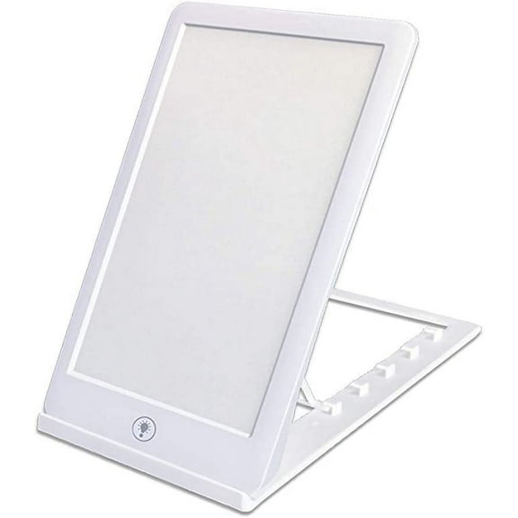 DEELLEEO Light Therapy Lamp - UV Free Ultra Bright 10,000 Lux Full Spectrum, Touch Light Therapy Energy Lamp with 3 Adjustable Brightness, Compact Size for Home/Office/Travel