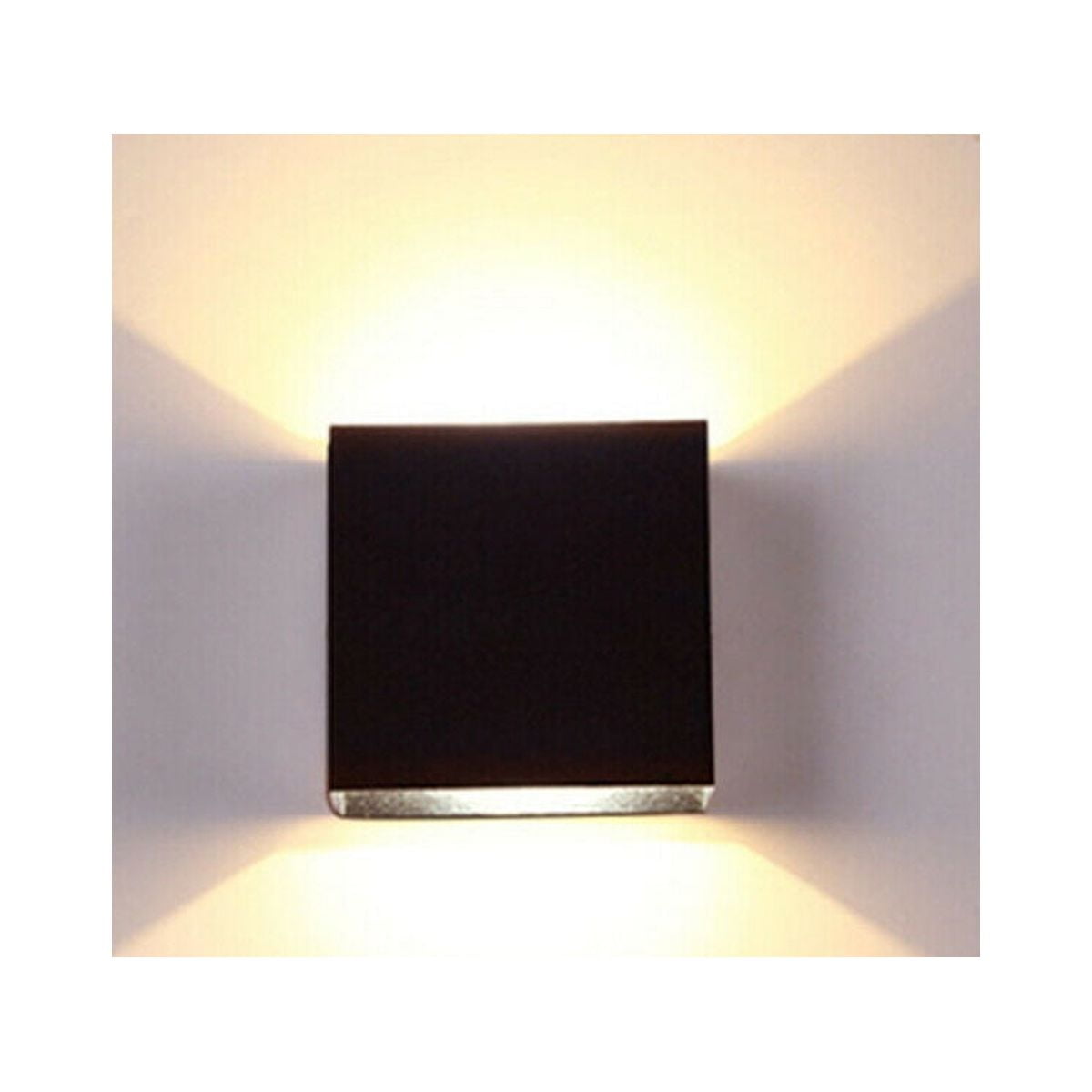 DEELLEEO Modern LED Wall Sconce Dimmable Up Down Wall Lamp Black
