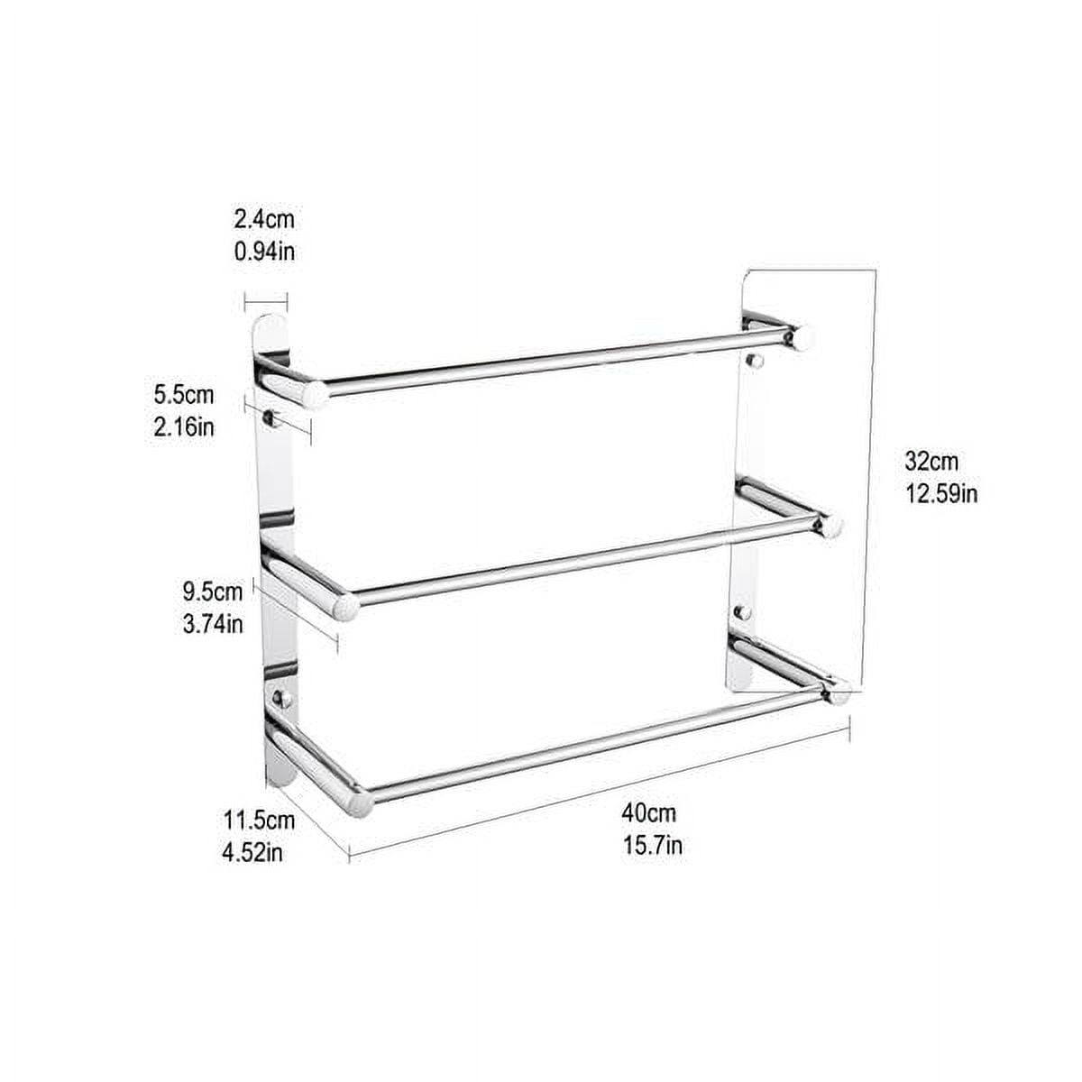 DEELLEEO THREE Stagger Layers Towel Rack SUS304 Stainless Steel Hand ...