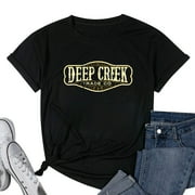 DEEP CREEK TRADE CO Round Neck Shirts Black S