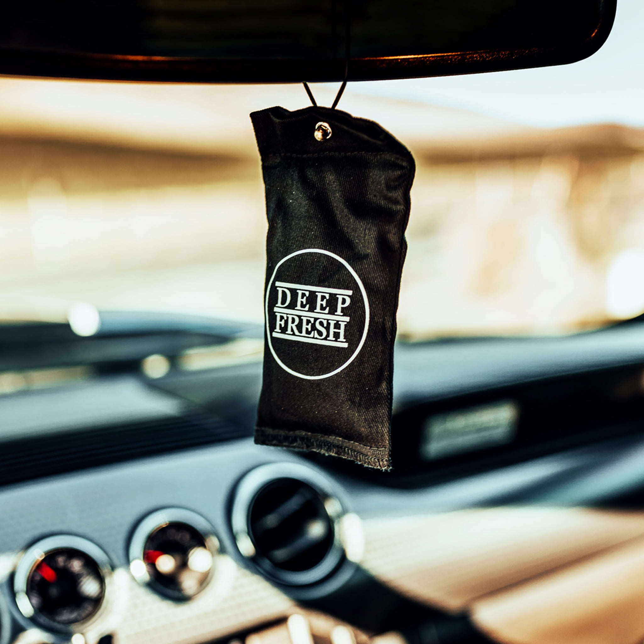 DEEP FRESH DEEP BLACK  CAR AIR FRESHENER AND ODOR ELIMINATOR 5X