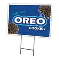 thumbnail image 1 of DEEP FRIED OREO 12"x16" Yard Sign & Stake | Advertise Your Business | Stake Included Image On Front Only | Made in The USA, 1 of 3