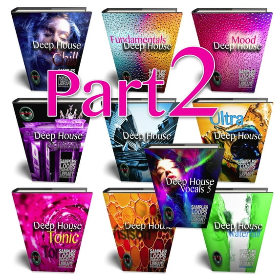 DEEP HOUSE MEGA Bundle Part 2 - 10 Large Essential WAVE Samples/Loop Studio Libraries. Download only!