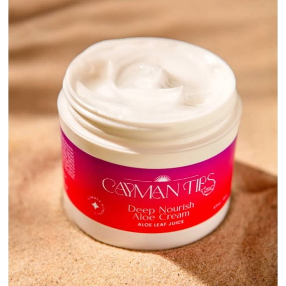 Cayman Ties Deep Nourish Aloe Cream, Creamy, Hydrating, Aloe Vera, 4oz.