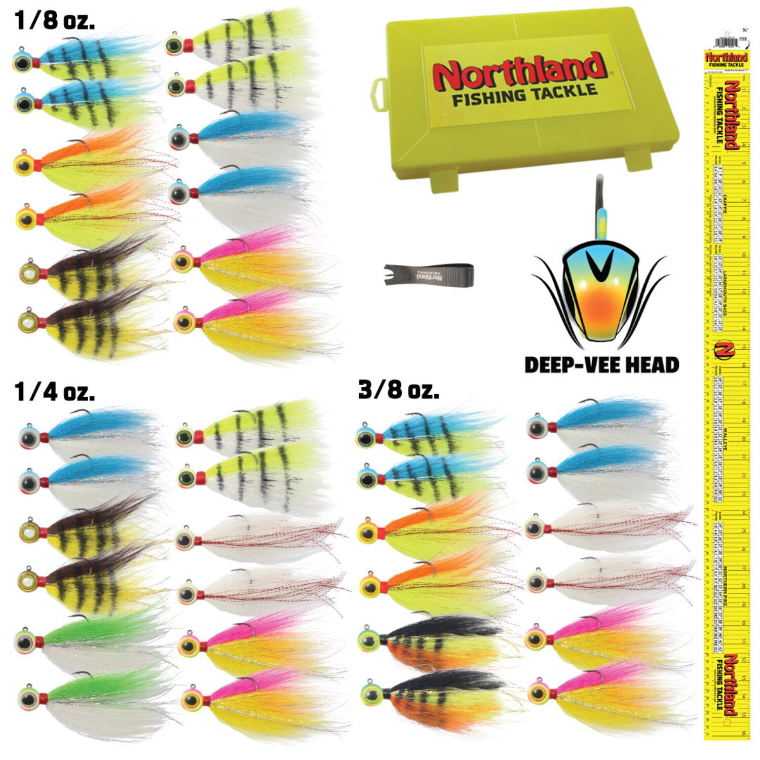 DEEP VEE BUCKTAIL JIG KIT 39/KIT ASSORTED WITH BOX