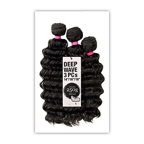 DEEP WAVE 3PCS 14"/16"/18" (1B Off Black) - Shake-N-Go Synthetic Mastermix Organique Weave