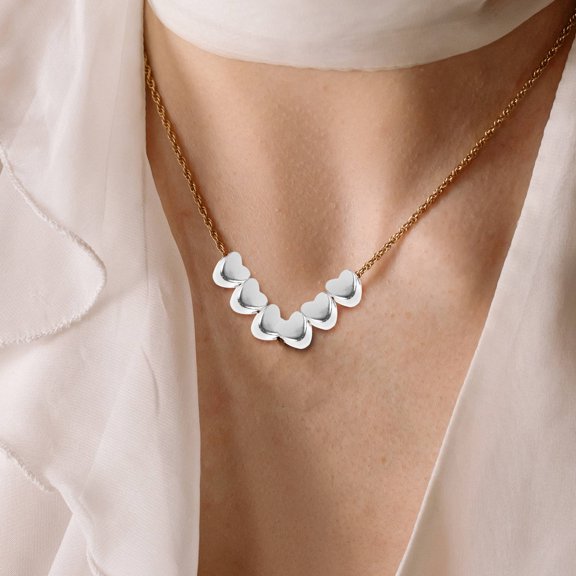 DEEPCRAFF 1 Pack Heart Shaped Beads Jewelry Beads Bulk Plastic Electroplating for DIY Jewelry Making Craft Projects