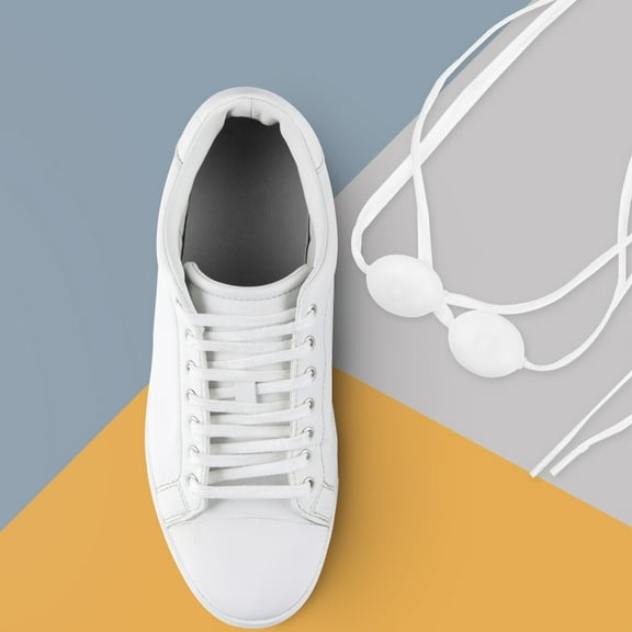 DEEPCRAFF 1 Pair Fun Shoe Laces for Running Shoes in White with 3 Modes