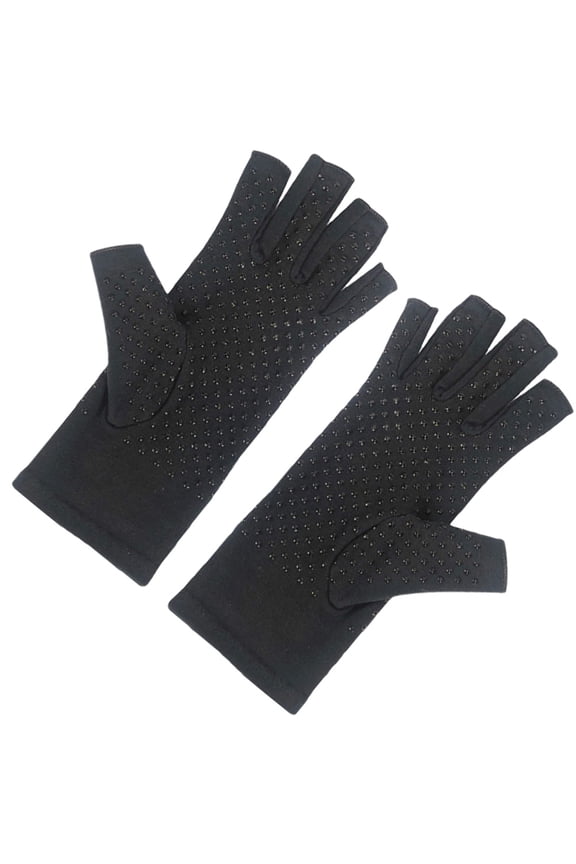 Phenofice Deepcraff Comfortable Half Finger Gloves for Outdoor Activities in Black 1Pair