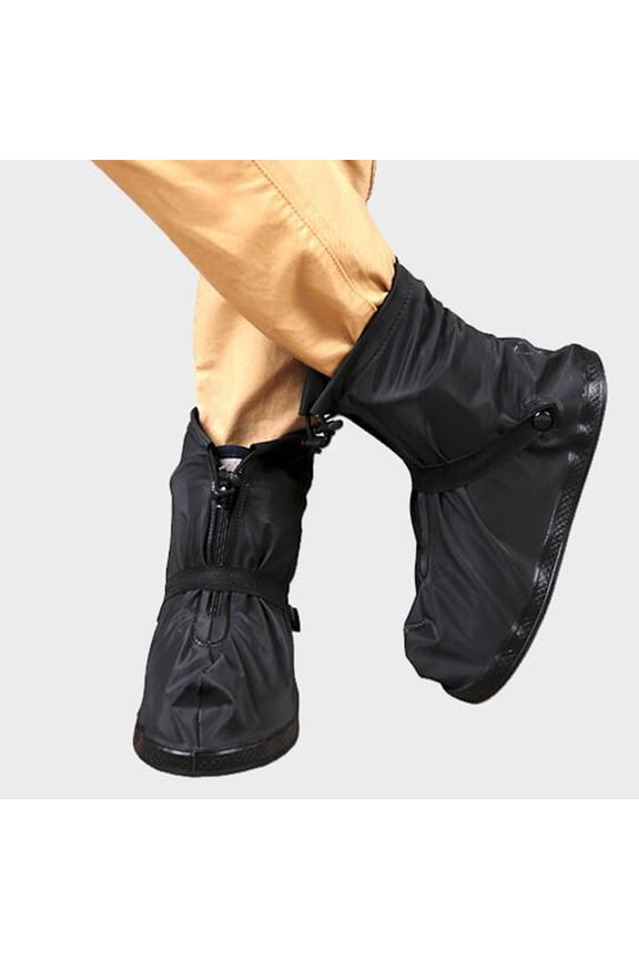 PVC Shoes Case Black Thickened Boot Protector with Snap Strap