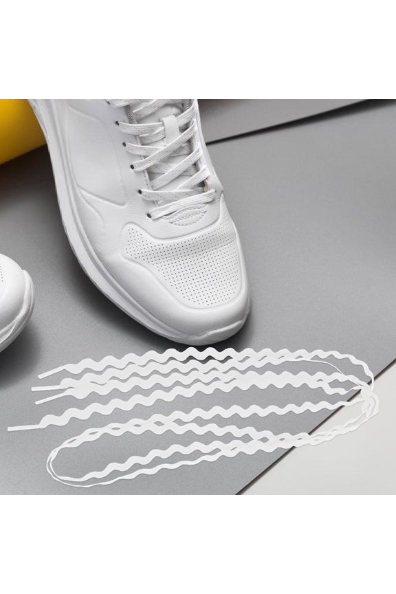 1 Pair Elastic Shoe Laces For Adults Flat Cloth Durable Casual Wear